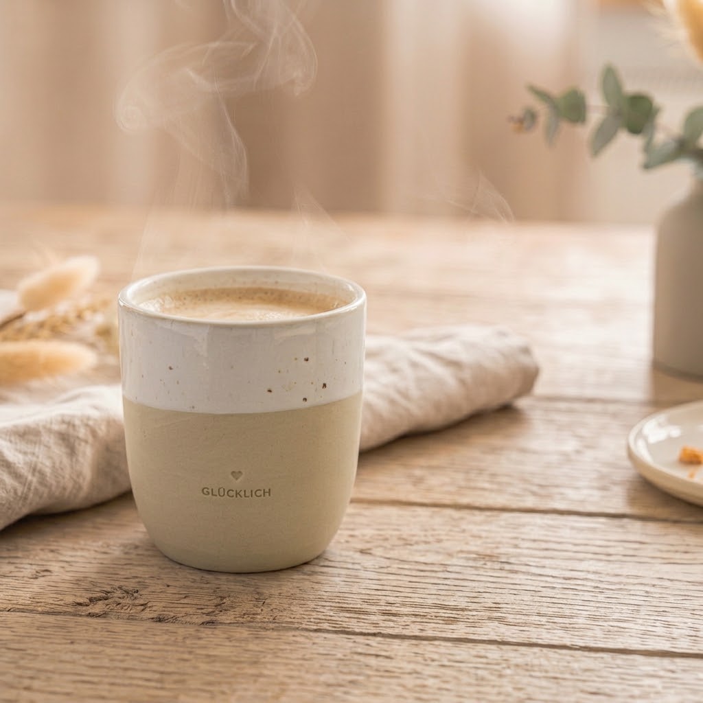 Kleiner Becher "Glücklich"